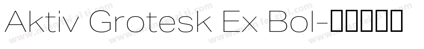 Aktiv Grotesk Ex Bol字体转换